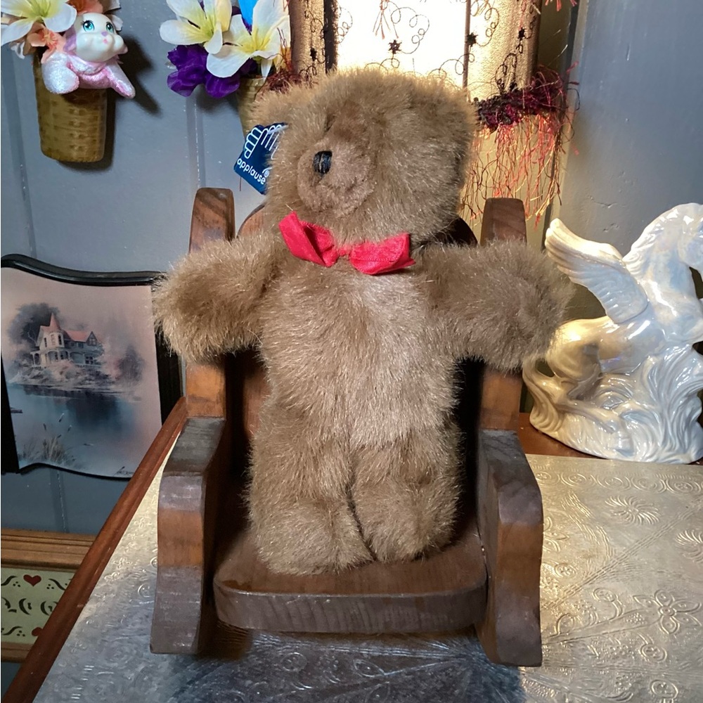 Vintage 80’s Baritone Mini Brown Shaggy Bear from Applause